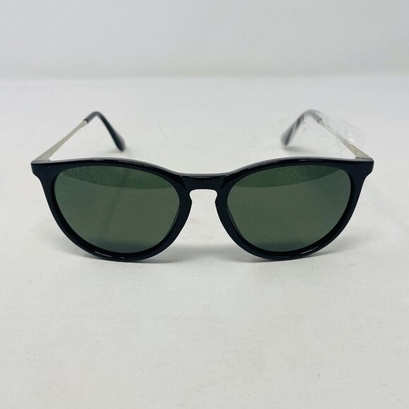 Xuhal Unisex Round Sunglasses for Women & Men Retro 80s Frame in Black/Green - Picture 1 of 5